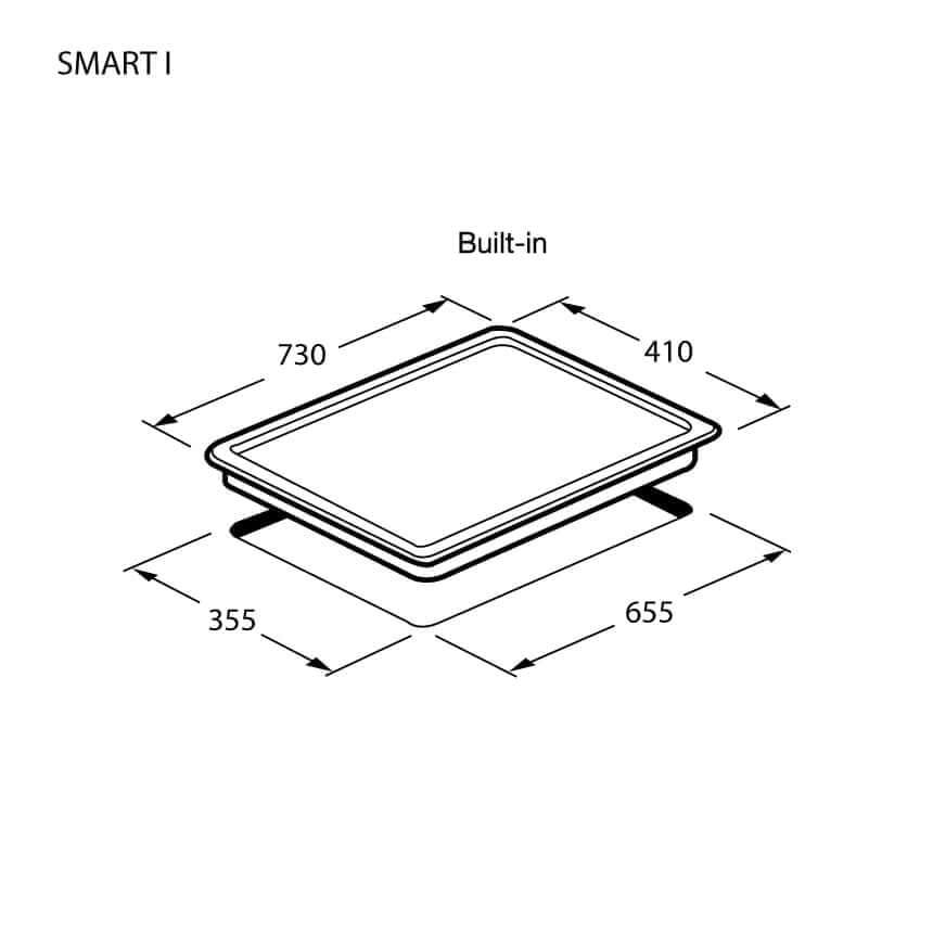 ชุดเซต เตาฝังแก๊ส 2 หัว + เครื่องดูดควันติดผนัง EVE รุ่น SMART I ฐานกระจกนิรภัย สีดำ ขนาด 73 ซม. + HC-SHADOW-90 PLUS ขนาดกว้าง 90 ซม._2